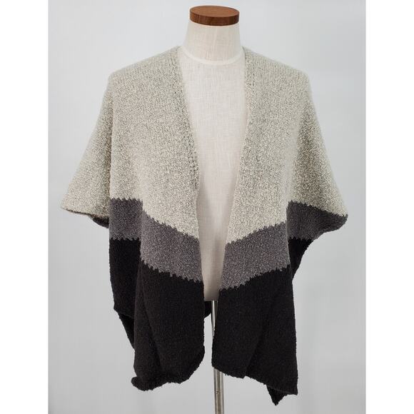Sonoma Women's One Size Goods For Life Boucle Color‎ Block Ruana Sweater New - Picture 1 of 7